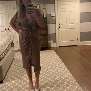 Karlie knot dress in bronze